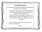 Fact and Opinion Cards