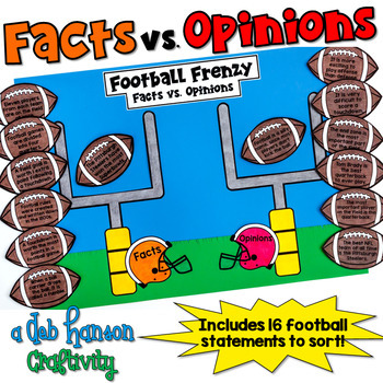 Preview of Fact and Opinion Sorting Activity: A Football Craftivity