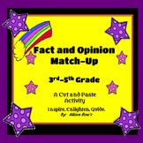 Fact and Opinion Cut and Paste: 3rd Through 5th Grade