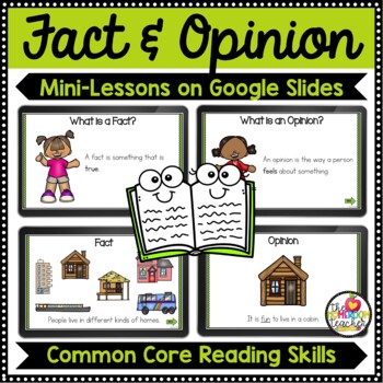 Preview of Fact and Opinion Digital Lessons on Google Slides