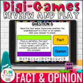 Fact & Opinion Digital Review Game & Interactive Activity 