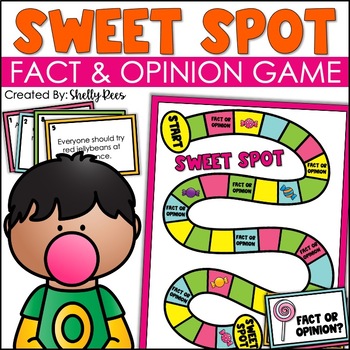 Preview of Fact and Opinion Game - Candy Themed