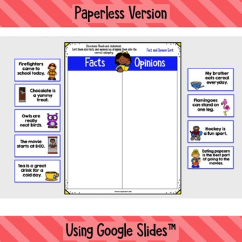 Fact and Opinion Worksheets Printable and Digital by Rosie ...