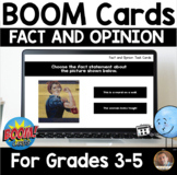 Fact and Opinion SELF-GRADING BOOM Deck -Grades 3-5: Set o