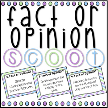 Preview of Fact and Opinion SCOOT! Game, Task Cards or Assessment- Distance Learning