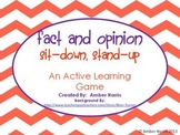 Fact and Opinion Sit Down Stand Up Active Learning Game