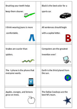 Preview of Fact and Opinion Sort