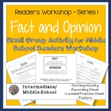 Fact and Opinion Sort, Worksheets, and Posters - Readers Workshop