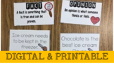 Fact and Opinion Sort and Independent Sheets PRINTABLE & DIGITAL
