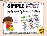 Fact and Opinion Sorting Cards