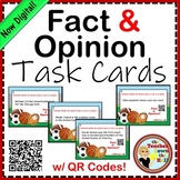 Fact and Opinion Task Cards w/ QR Codes NOW Digital!