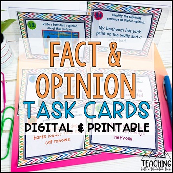 Preview of Fact and Opinion Task Cards