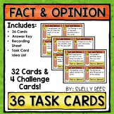 Fact and Opinion Task Cards Activities for ELA Centers