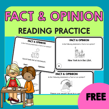 Preview of Fact and Opinion Task Cards | Fact or Opinion Reading Activity for 1-3