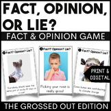 Fact and Opinion Task Cards, Game, Digital Slides 