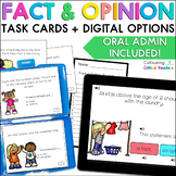 Fact and Opinion Task Cards with Digital Options