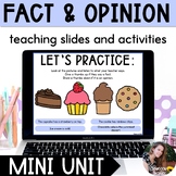 Fact and Opinion Worksheets, Teaching Slides, and Write th