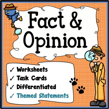 Preview of Fact and Opinion Worksheets | Fact and Opinion Task Cards 3rd Grade