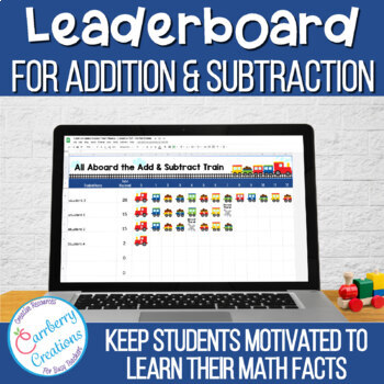 Preview of Fact fluency Addition and Subtraction Digital Leaderboard