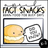 Fact of the Day - April Fact Snacks (K-2)
