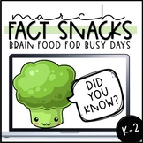 Fact of the Day - March Fact Snacks (K-2)