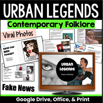 Preview of Urban Legends, Viral Photos, Fake News | Contemporary Folktales | Fun Activity