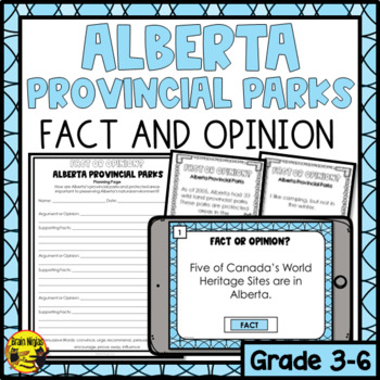 Preview of Alberta Provincial Parks | Fact or Opinion Activity