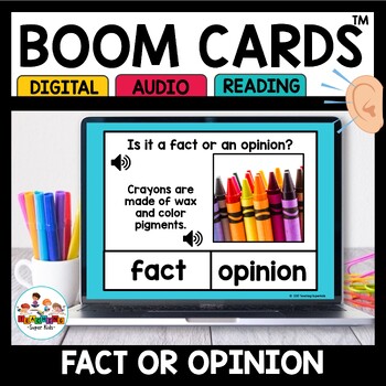 Preview of Fact or Opinion Boom Cards