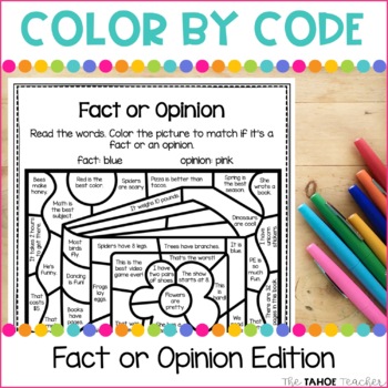 Preview of Fact or Opinion Color by Code