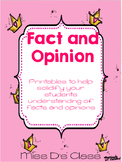 Fact or Opinion Differentiated Printables
