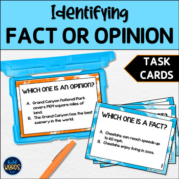 Preview of Fact or Opinion Identifying Statements for Older Students Task Cards