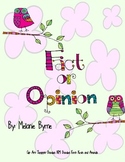 Fact or Opinion Literacy Game Color and BW Included