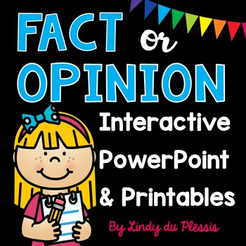 Preview of Fact or Opinion PowerPoint and Printables