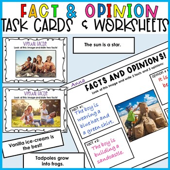 Preview of Fact and Opinion Sentence Strip Sorting Activities - Digital Resources