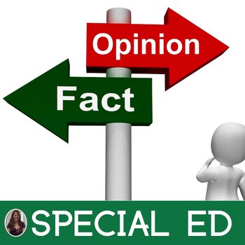 Preview of Fact or Opinion ELA Unit for Special Education PRINT AND DIGITAL