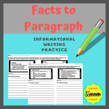 Facts to Paragraph: Informational Writing Practice by Alphabet Express