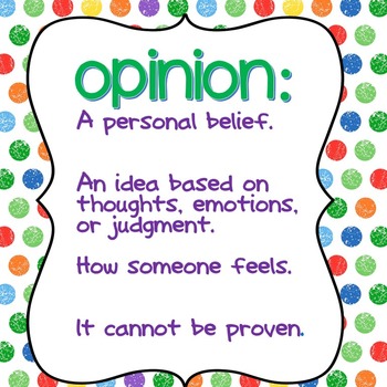 Fact vs. Opinion by A First for Everything with Julie Pettersen | TpT