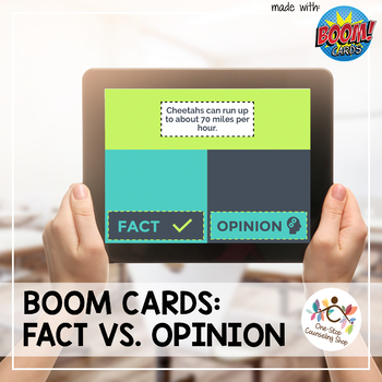 Preview of Fact vs. Opinion Boom Cards