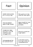 Fact vs Opinion - Montessori Sorting Cards