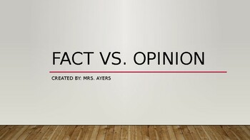 Preview of Fact vs. Opinion PPT *GREAT FOR SMALL GROUPS*