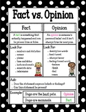 Fact vs. Opinion Poster/Mini-Anchor Chart