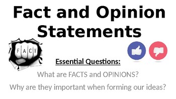 Preview of Fact vs Opinion Powerpoint