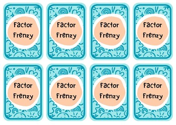 Preview of Factor Frenzy Card Game