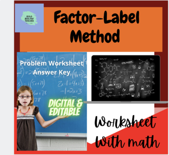Preview of Factor Label Method Worksheet