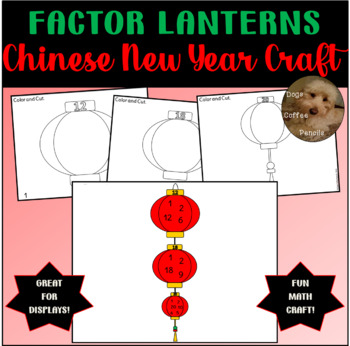 Preview of Lunar New Year Math Craft | Factors 3rd, 4th, 5th Grades | AAPI Month