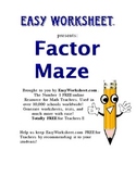 Factor Maze (Shorter Version) -- Helps students factor pol