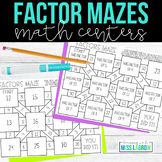 Factor Mazes Math Center Activity - Fourth Grade