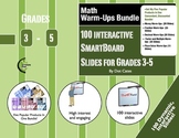 Math Warm-Ups Bundle: 100 Interactive SmartBoard Activitie