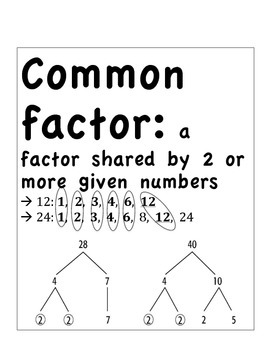 Factor & Multiples Word Wall with Visuals | TPT