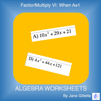 Preview of Factor/Multiply VI: When A≠1